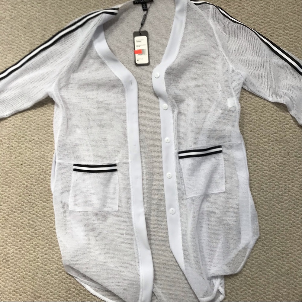 Mesh white cardigan with three quarter sleeves size M from Picadilly Fashion - Picture 6 of 6